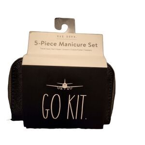 Updated 07/13/22Rae Dunn 5- Pc Manicure Set, TRAVEL, Airplane, Black